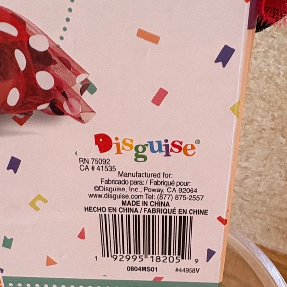 NWT Baby Disguise Disney Minnie Mouse 2 Piece Halloween Costume, Sz: 6-12 Months - Picture 7 of 12